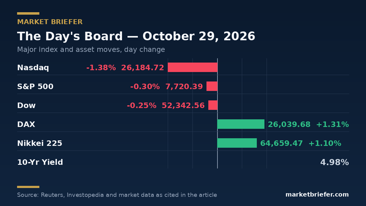 Chart: October 29, 2026 market moves — Market Briefer