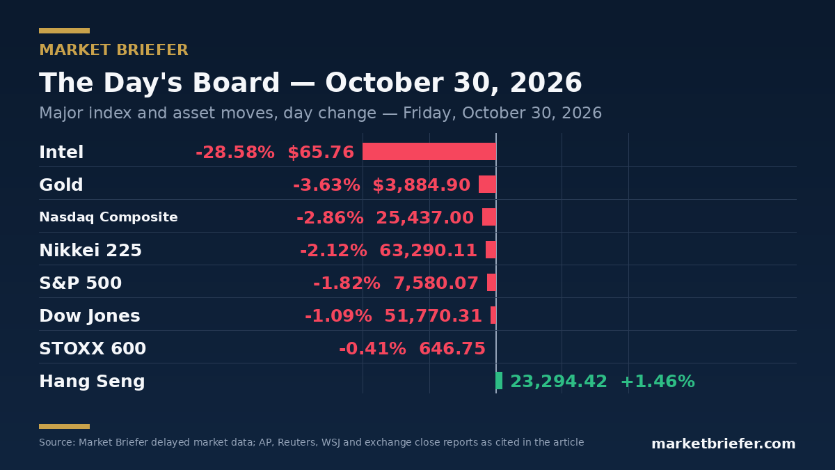 Chart: October 30, 2026 market moves — Market Briefer