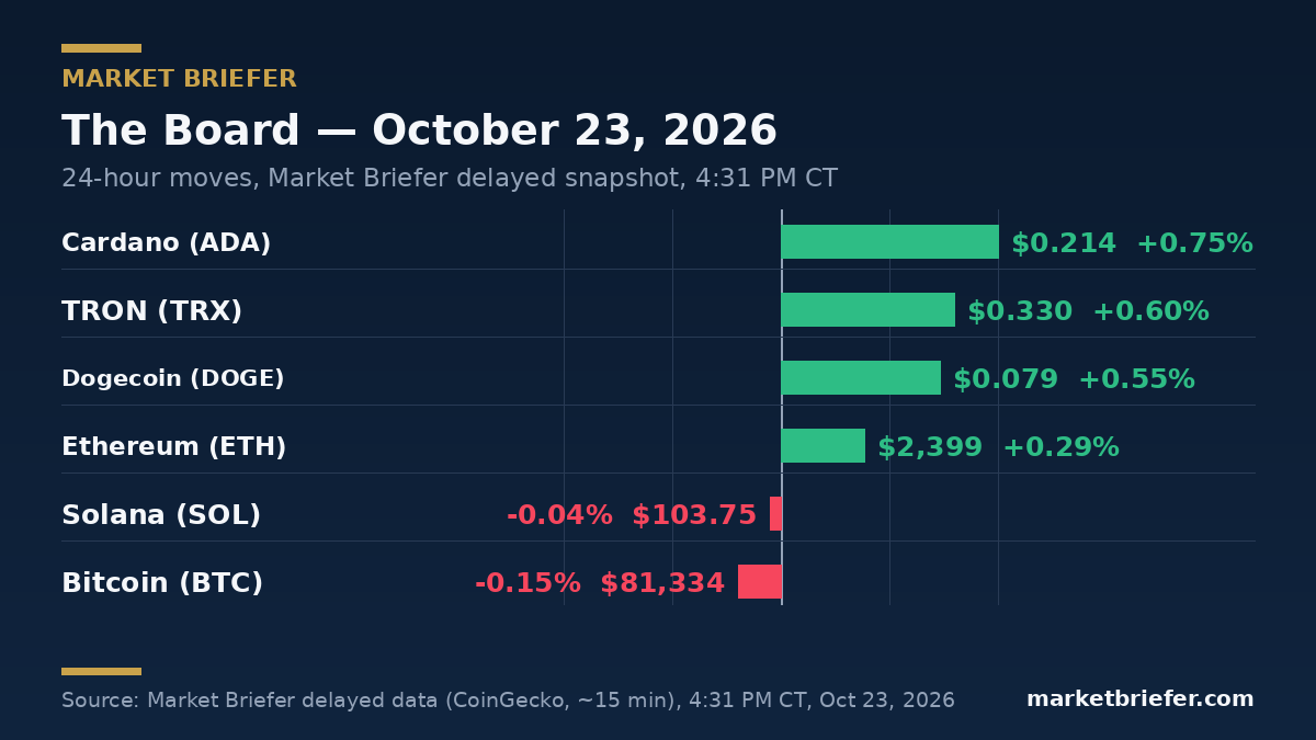 Chart: October 23, 2026 market moves — Market Briefer