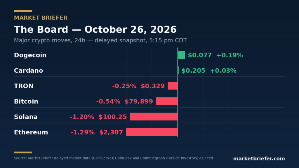Chart: October 26, 2026 market moves — Market Briefer
